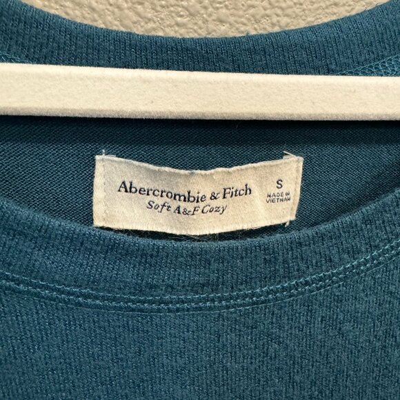Abercrombie & Fitch Teal Rouched Waist Sweater (S) - Picture 4 of 5